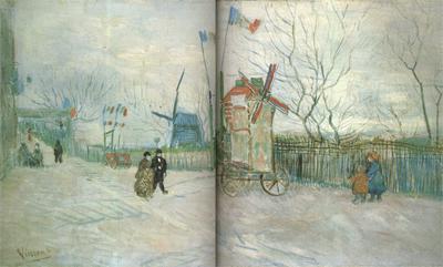 Vincent Van Gogh Street Seene in Montmartre:Le Moulin a Poivre (nn04) oil painting picture